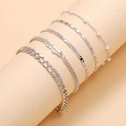 Armbandsset – Kromton – Gul metallton – Armband för kvinnor – Dam smycken-Mira Lina