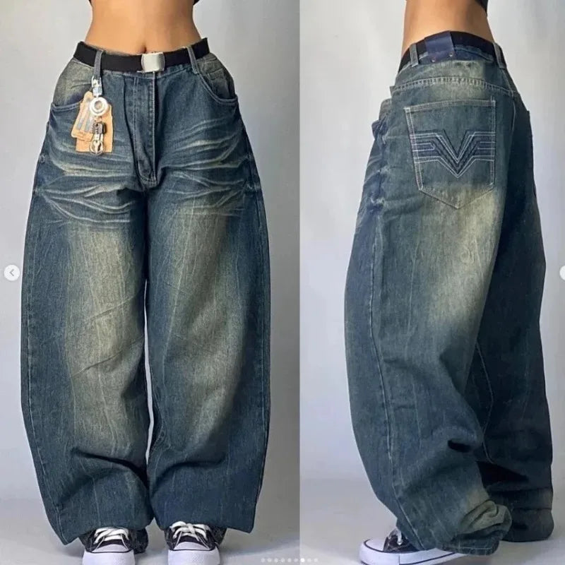 Baggy Jeans | Loose Fit | Wide Leg | Cargo Jeans | Damjeans-Mira Lina