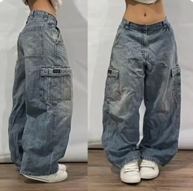Baggy Jeans | Loose Fit | Wide Leg | Cargo Jeans | Damjeans-Mira Lina