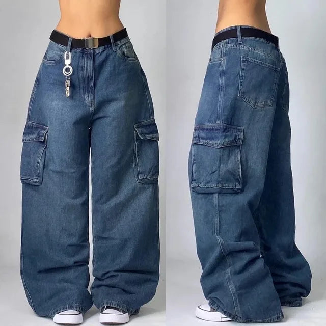 Baggy Jeans | Loose Fit | Wide Leg | Cargo Jeans | Damjeans-Mira Lina