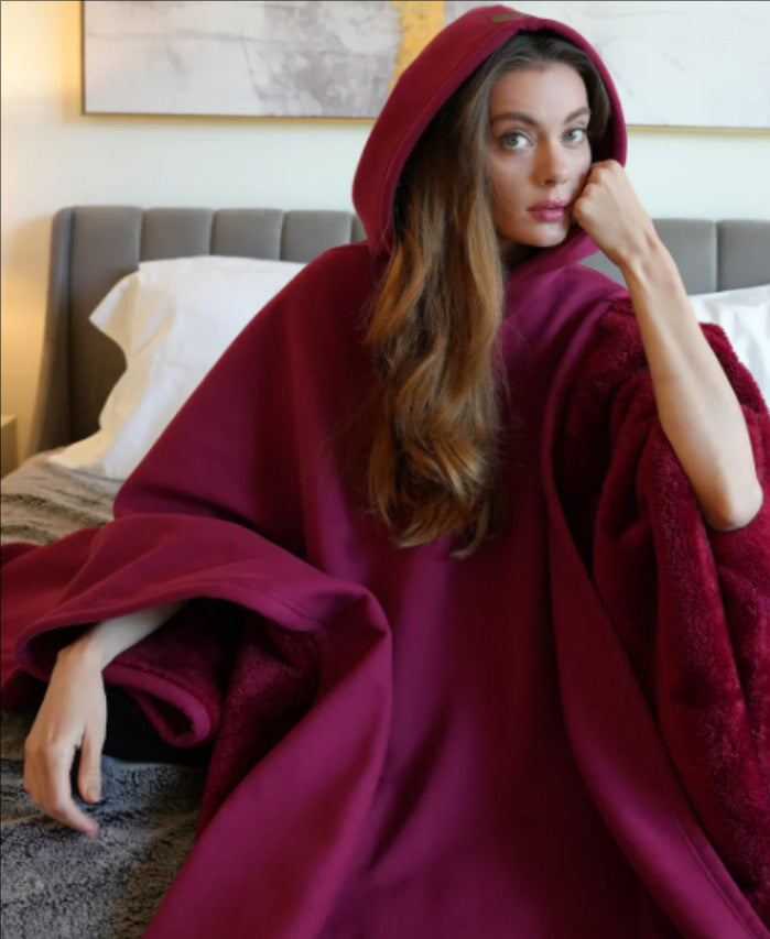 Blanket Hoodie - Oversized hoodie i mysig fleece för kvinnor Loungewear-Mira Lina
