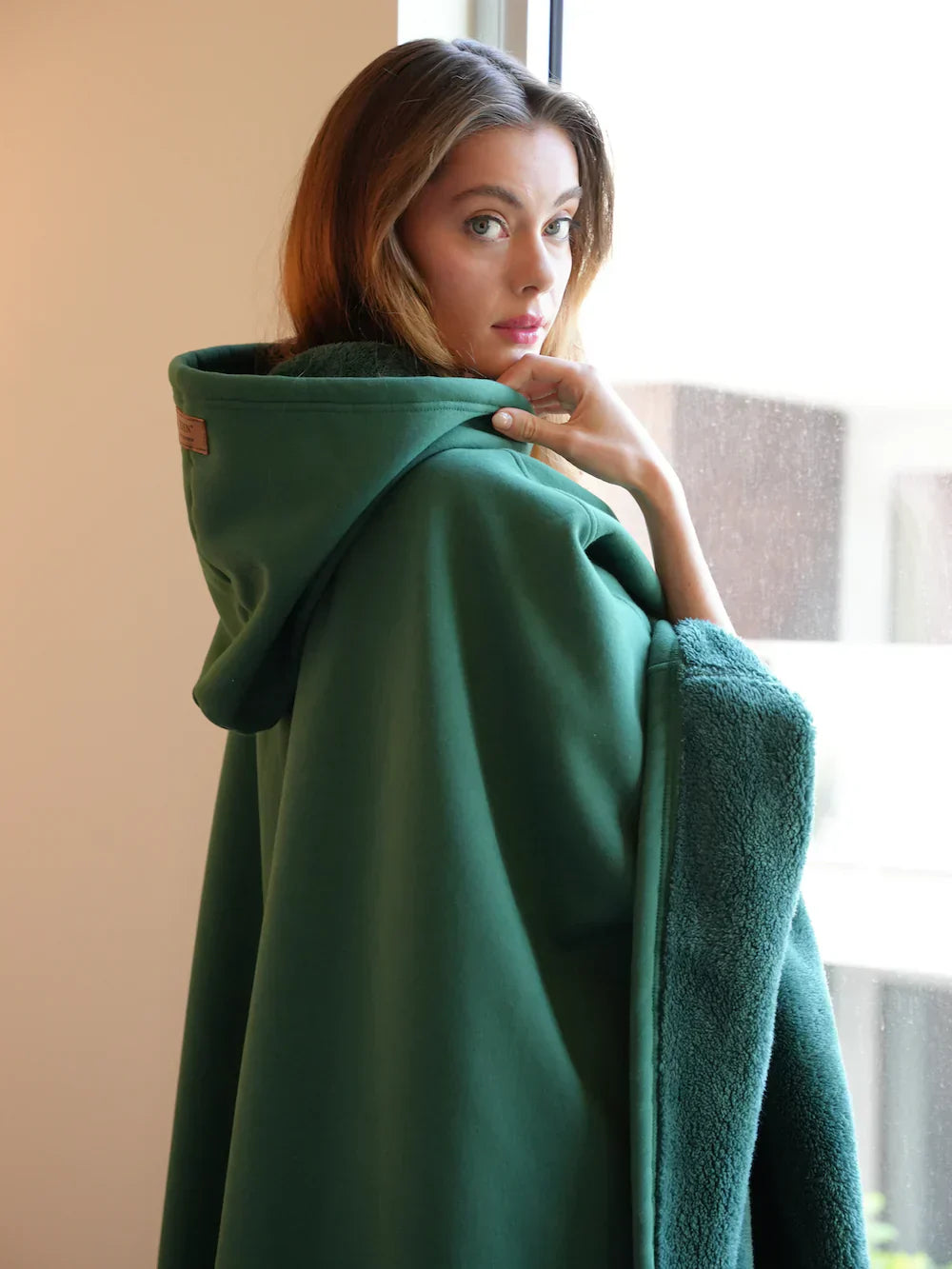 Blanket Hoodie - Oversized hoodie i mysig fleece för kvinnor Loungewear-Mira Lina