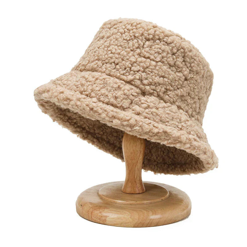 Bucket hatten för damer - Fleece - Vinter - Teddykeps - Damkeps-Mira Lina