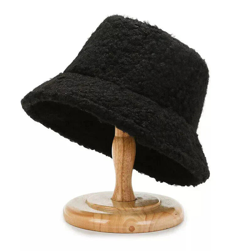 Bucket hatten för damer - Fleece - Vinter - Teddykeps - Damkeps-Mira Lina