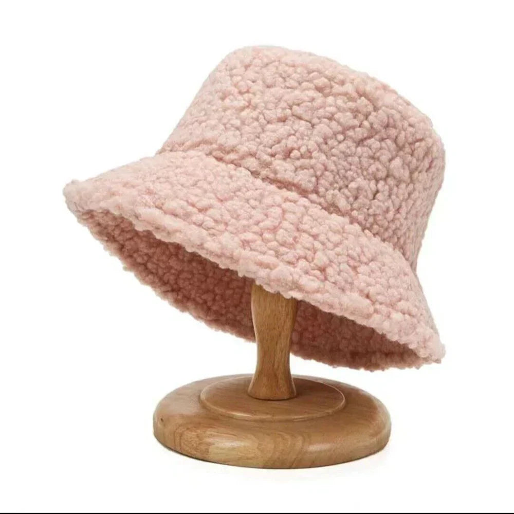 Bucket hatten för damer - Fleece - Vinter - Teddykeps - Damkeps-Mira Lina