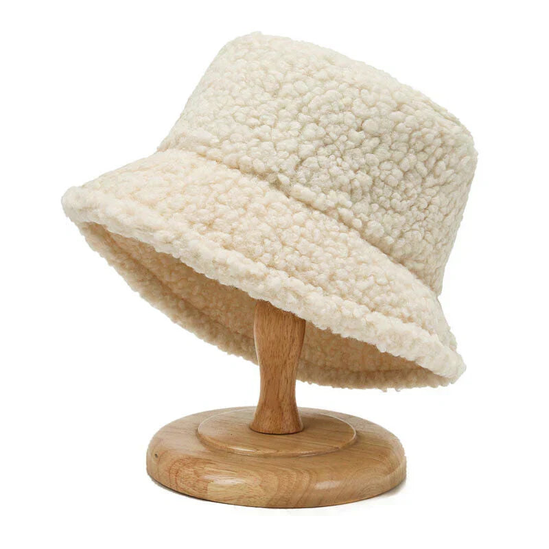 Bucket hatten för damer - Fleece - Vinter - Teddykeps - Damkeps-Mira Lina
