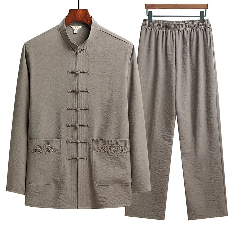 Co-Ord Set - Tvådelat set i linne med lång ärm för kvinnor Eastern-Mira Lina