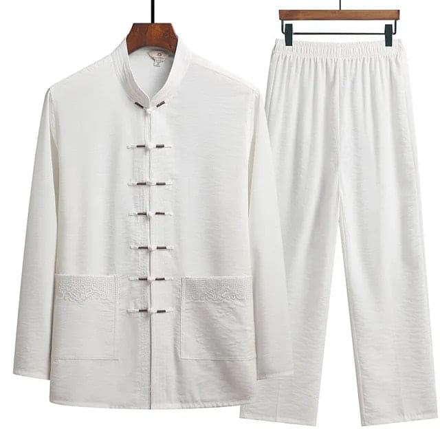 Co-Ord Set - Tvådelat set i linne med lång ärm för kvinnor Eastern-Mira Lina