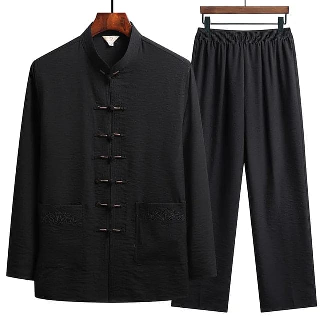 Co-Ord Set - Tvådelat set i linne med lång ärm för kvinnor Eastern-Mira Lina