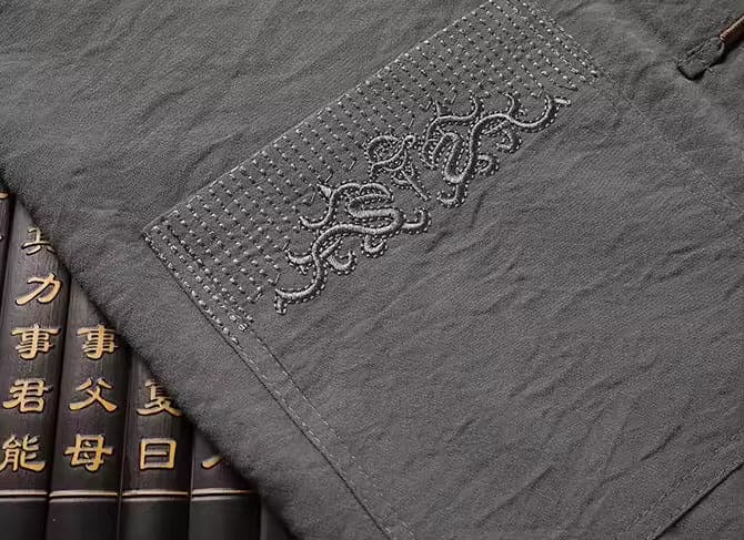 Co-Ord Set - Tvådelat set i slubväv med lång ärm för kvinnor Eastern-Mira Lina