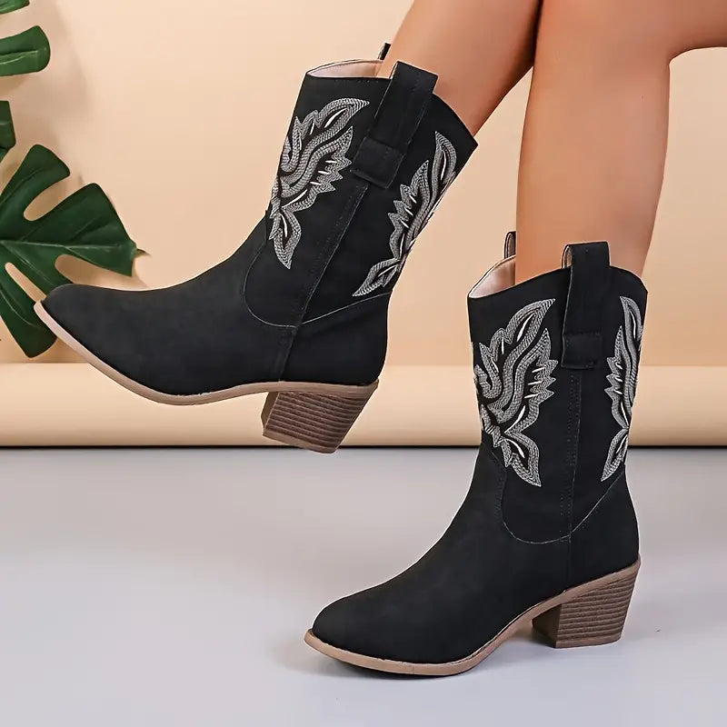 Cowboystövlar - Broderade - Western - Cowgirlstövlar - Cowboystövlar för damer-Mira Lina
