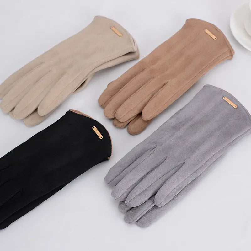 Damhandskar – Varma – Mocka – Touchscreenhandskar – Vinterhandskar-Mira Lina