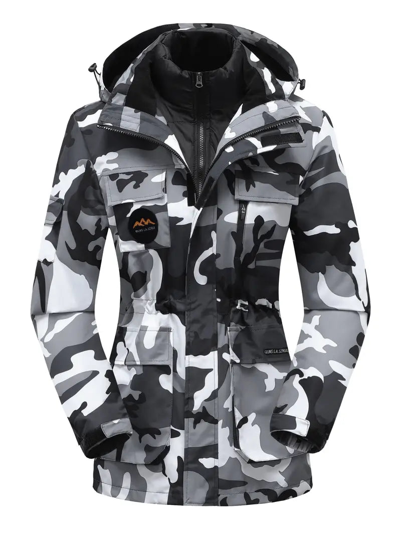 Damjacka för Vinter | Huv | Fickor | Snöjacka | Vinterrock-Mira Lina