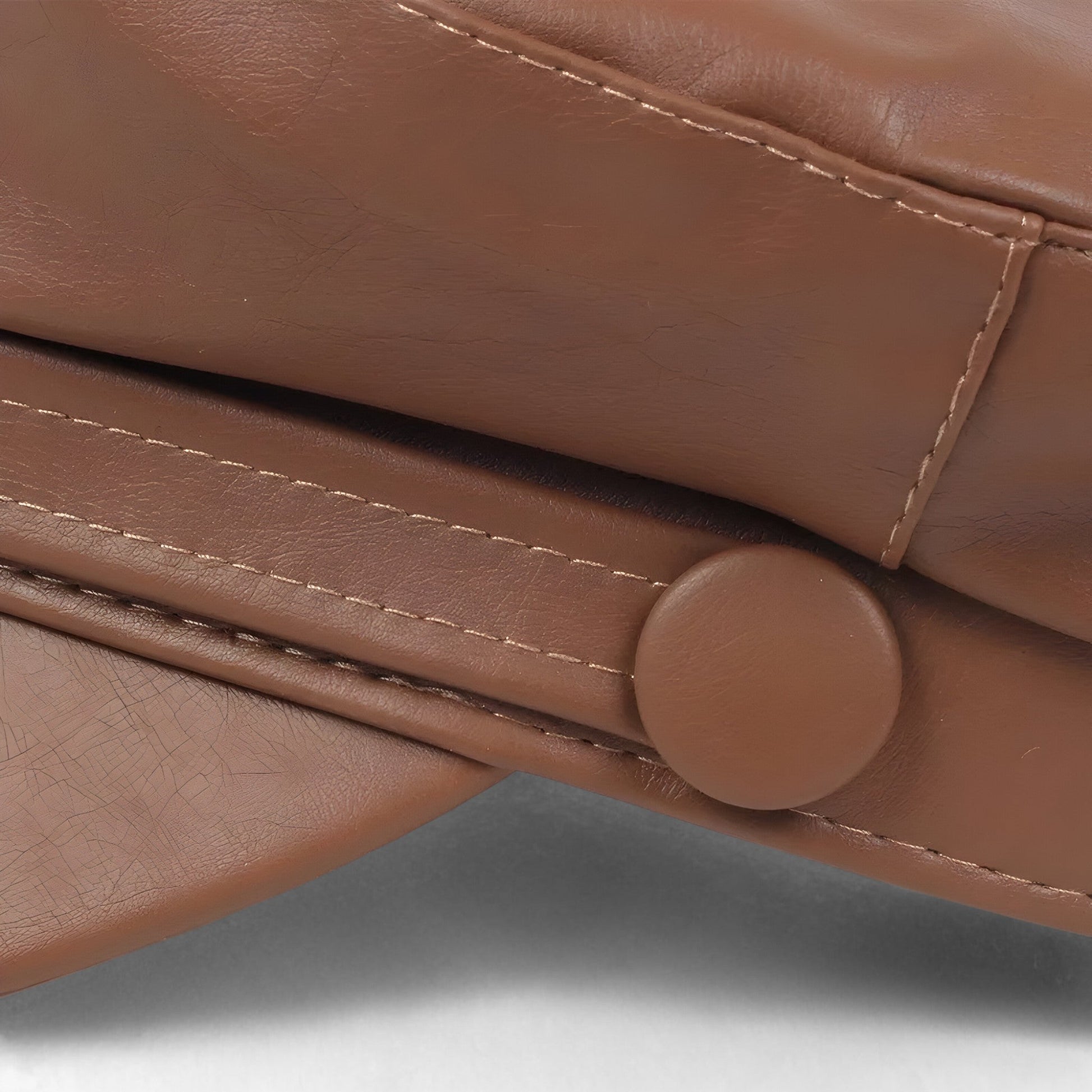 Damkeps - Veganskt syntetmaterial med struktur - Körkeps - Newsboy-keps - Damhatt-Mira Lina