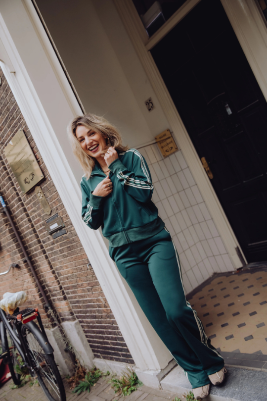 Damträningsdräkt | Dragkedja | Randig | Joggingdräkt | Matchande set Dam-Mira Lina