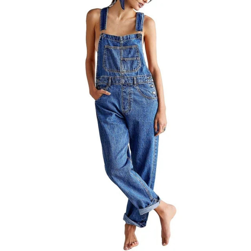Denimoveraller - Casual - Ärmlösa - Denimoveraller - Denimoveraller för damer-Mira Lina