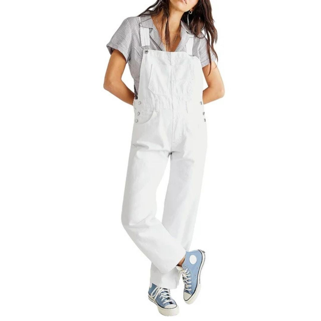 Denimoveraller - Casual - Ärmlösa - Denimoveraller - Denimoveraller för damer-Mira Lina