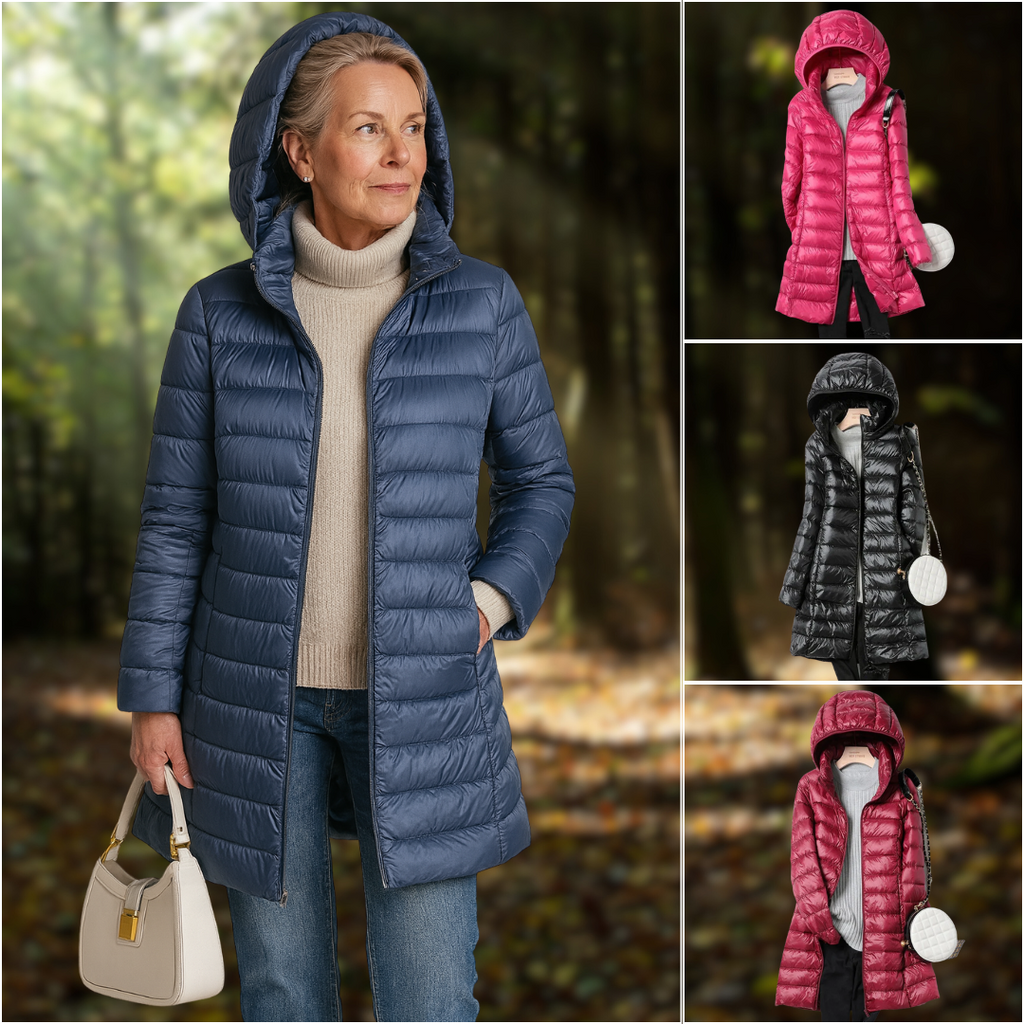 Dunjacka – Lätt – Med huva – Pufferjacka – Vinterjacka för damer-Mira Lina