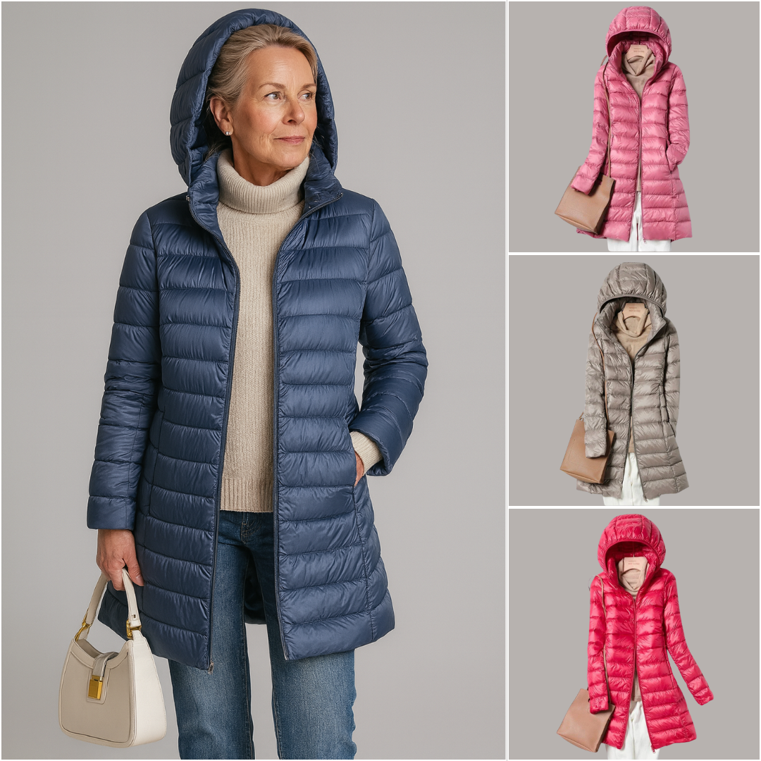 Dunjacka – Lätt – Med huva – Pufferjacka – Vinterjacka för damer-Mira Lina