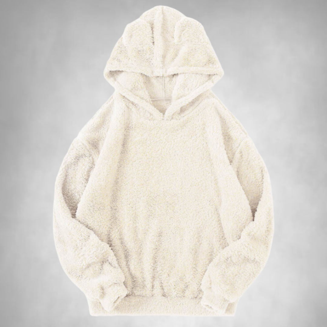 Fleecetröja - Björnöra - Varm - Pullover Hoodie - Hoodie för kvinnor-Mira Lina