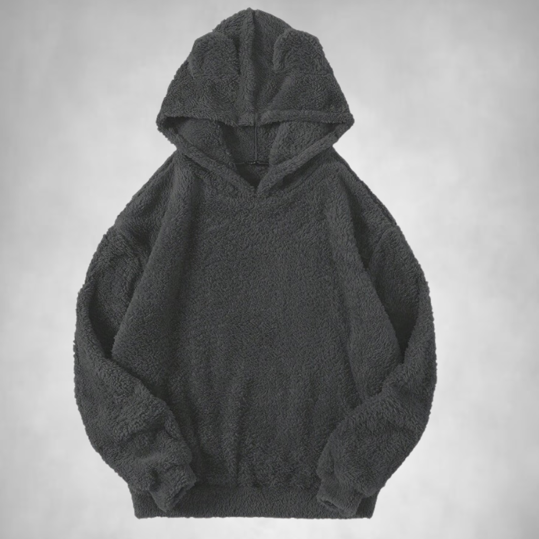Fleecetröja - Björnöra - Varm - Pullover Hoodie - Hoodie för kvinnor-Mira Lina