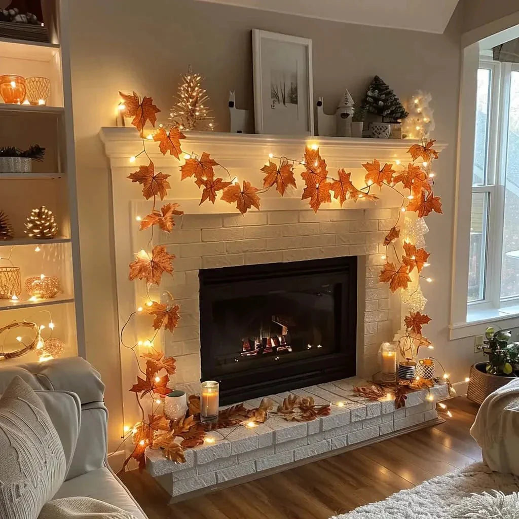 Förbelysta girlander – LED – Konstgjorda – Julgirlander – Julbelysning-Mira Lina