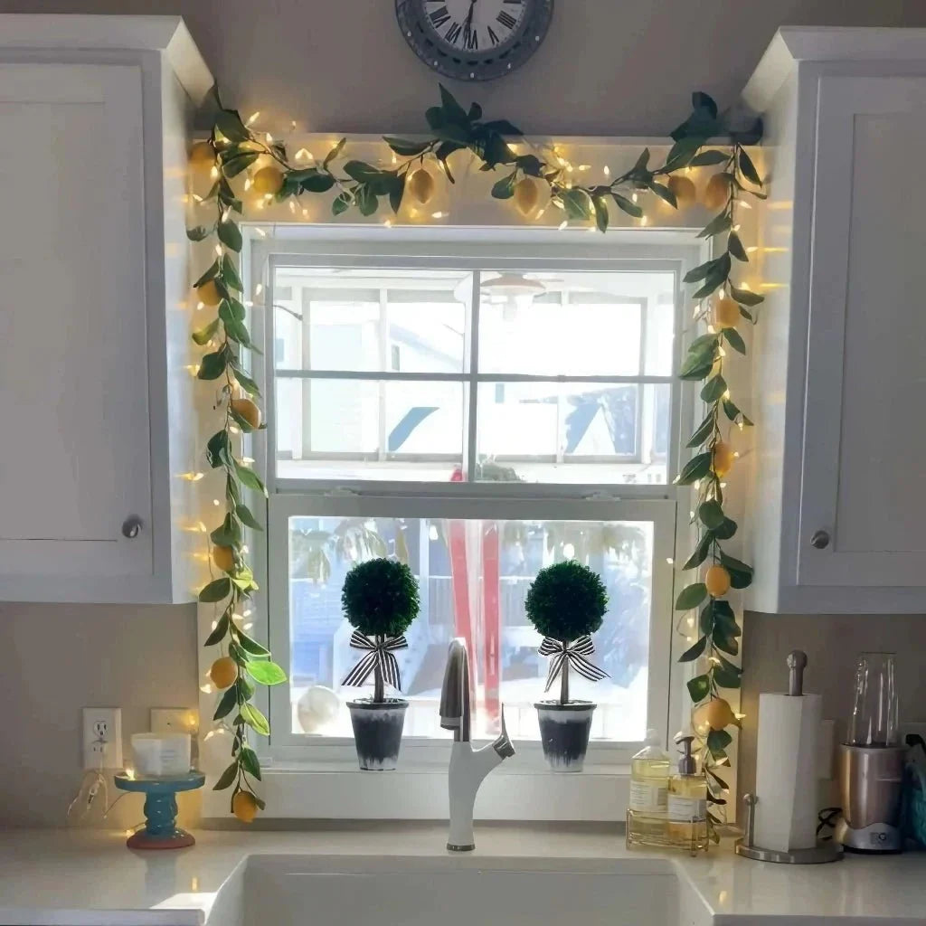 Förbelysta girlander – LED – Konstgjorda – Julgirlander – Julbelysning-Mira Lina