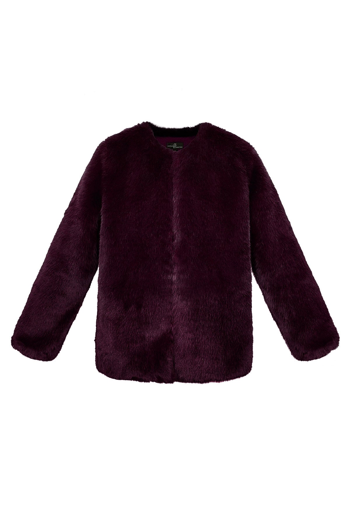 Fusklångluggigt tygjacka - Fluffig fusklångluggigt tygjacka för kvinnor för vintern-Mira Lina