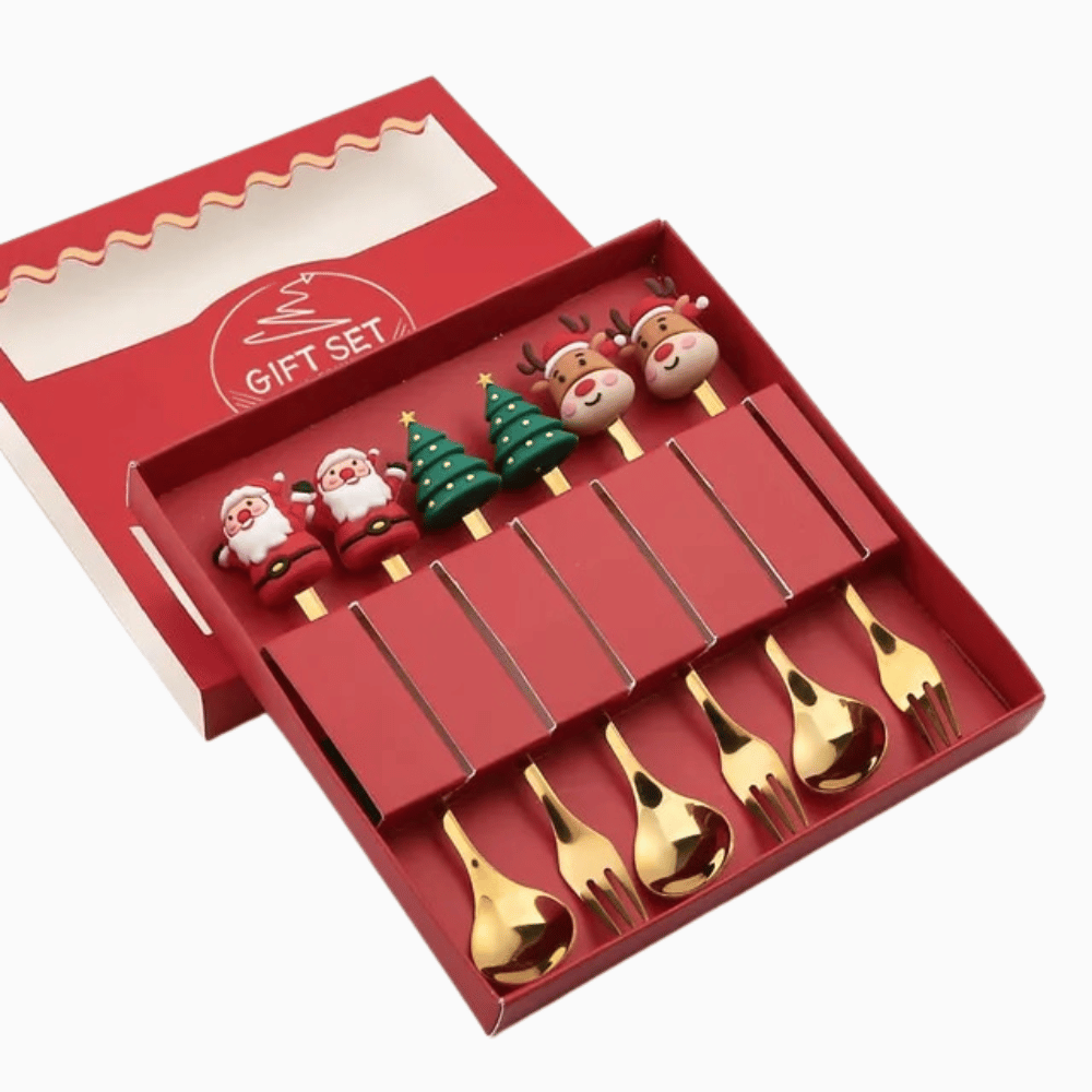 Julbestickset – 4-delat festligt julbestickset i rostfritt stål-Mira Lina