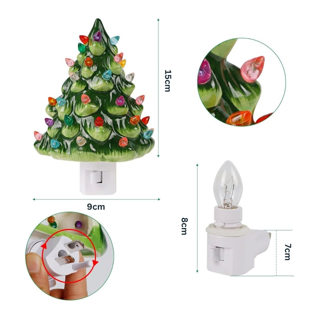 Julgranens nattlampa – Plug-In Festlig LED-julnattlampa-Mira Lina