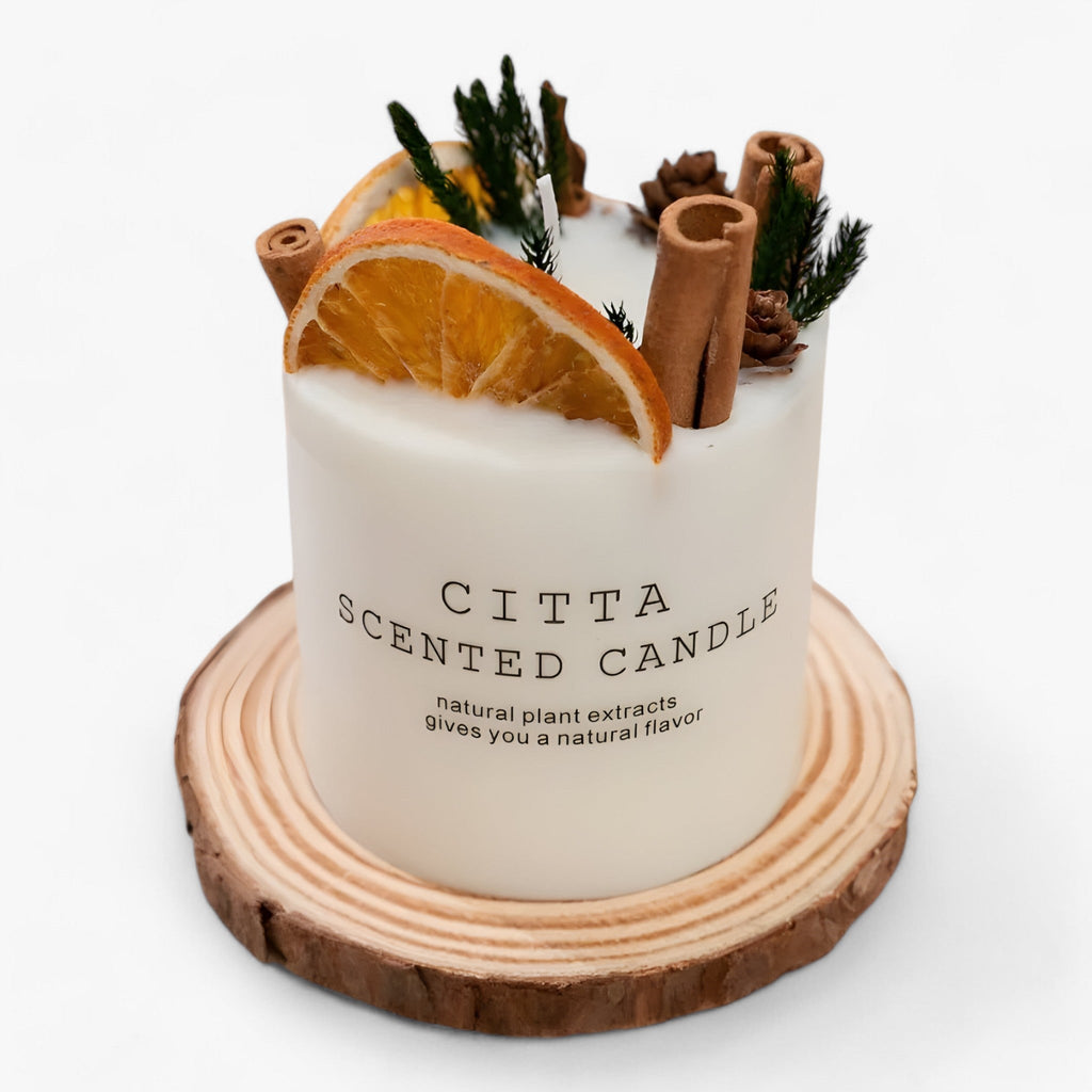 Julstearinljus – Naturligt doftande stearinljus Juldekorationer-Mira Lina