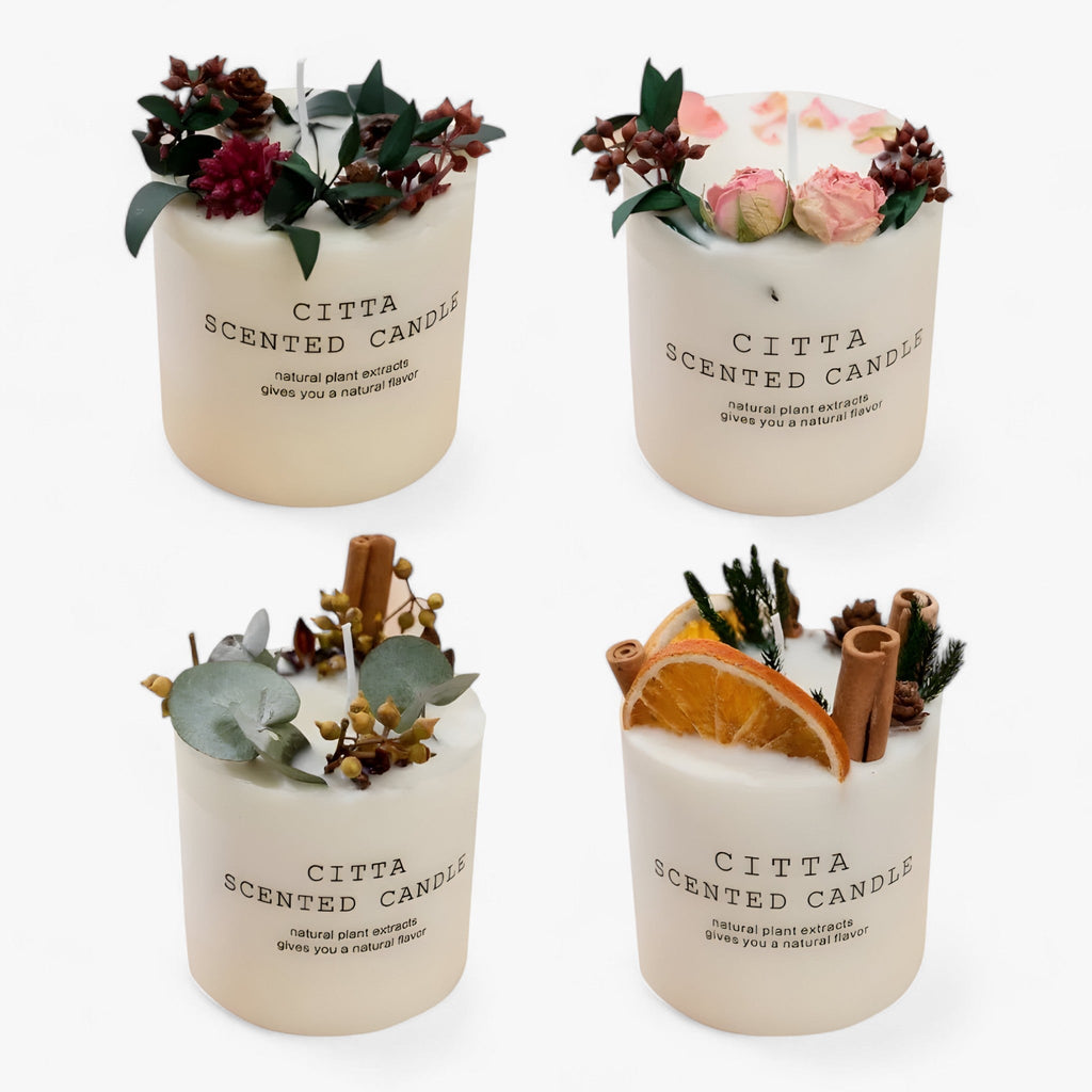 Julstearinljus – Naturligt doftande stearinljus Juldekorationer-Mira Lina