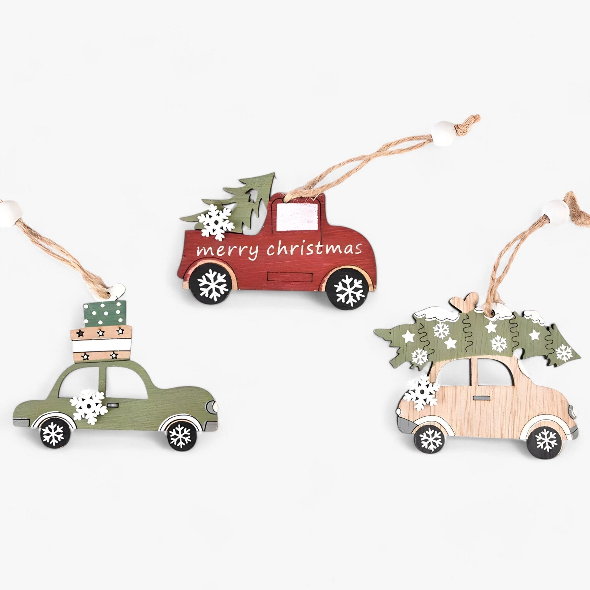 Jultågdekoration | Trä | Liten | Tågjulpynt | Juldekoration-Mira Lina