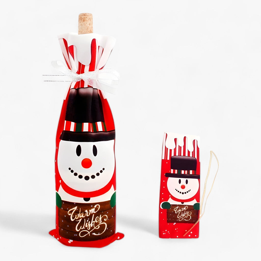 Julvinflaskhölje – Festlig vinflaskväska för helgdagar-Mira Lina