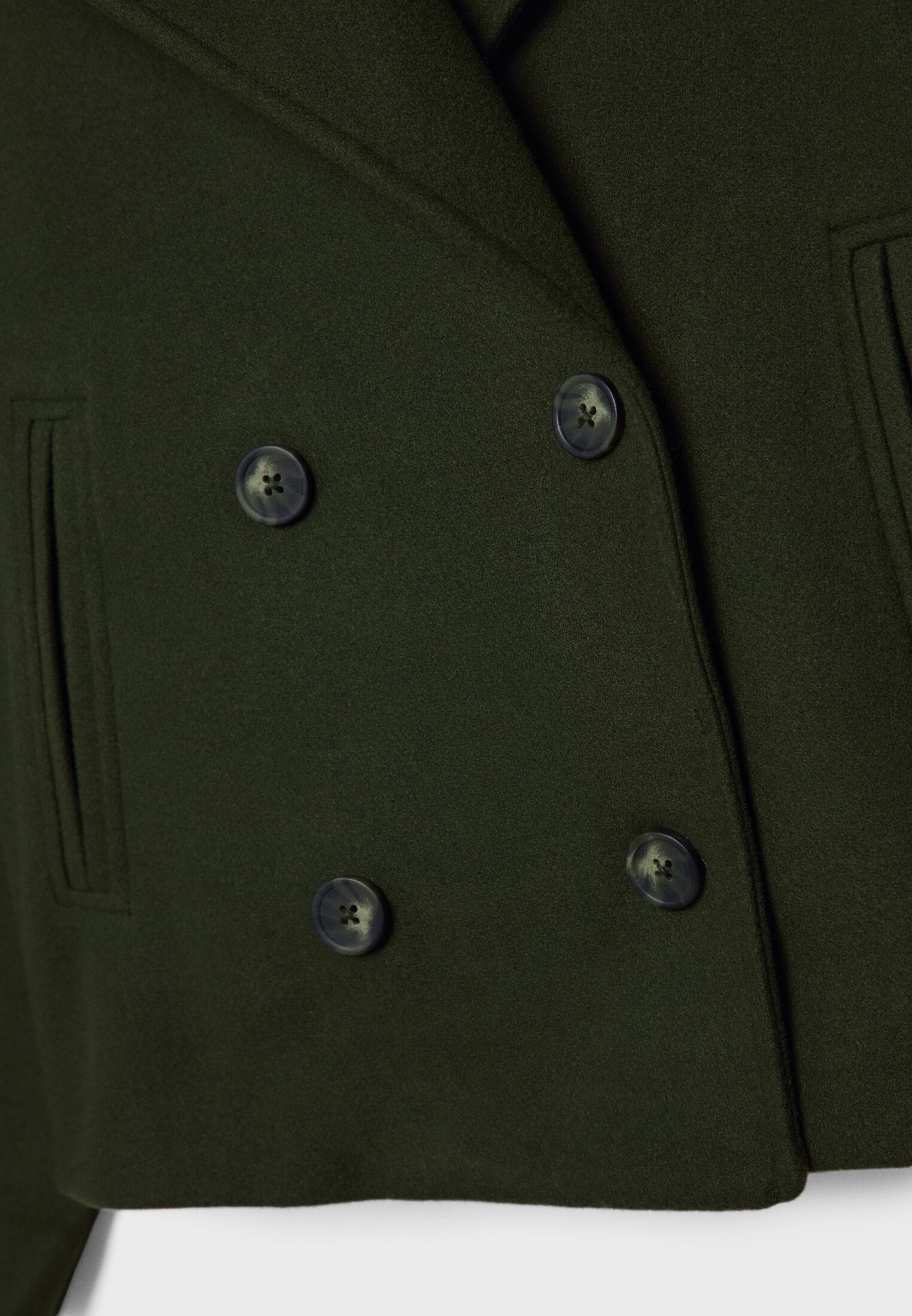 Kort Trench Coat - Dubbelknäppt kort Trench Jacket med lös passform för kvinnor-Mira Lina