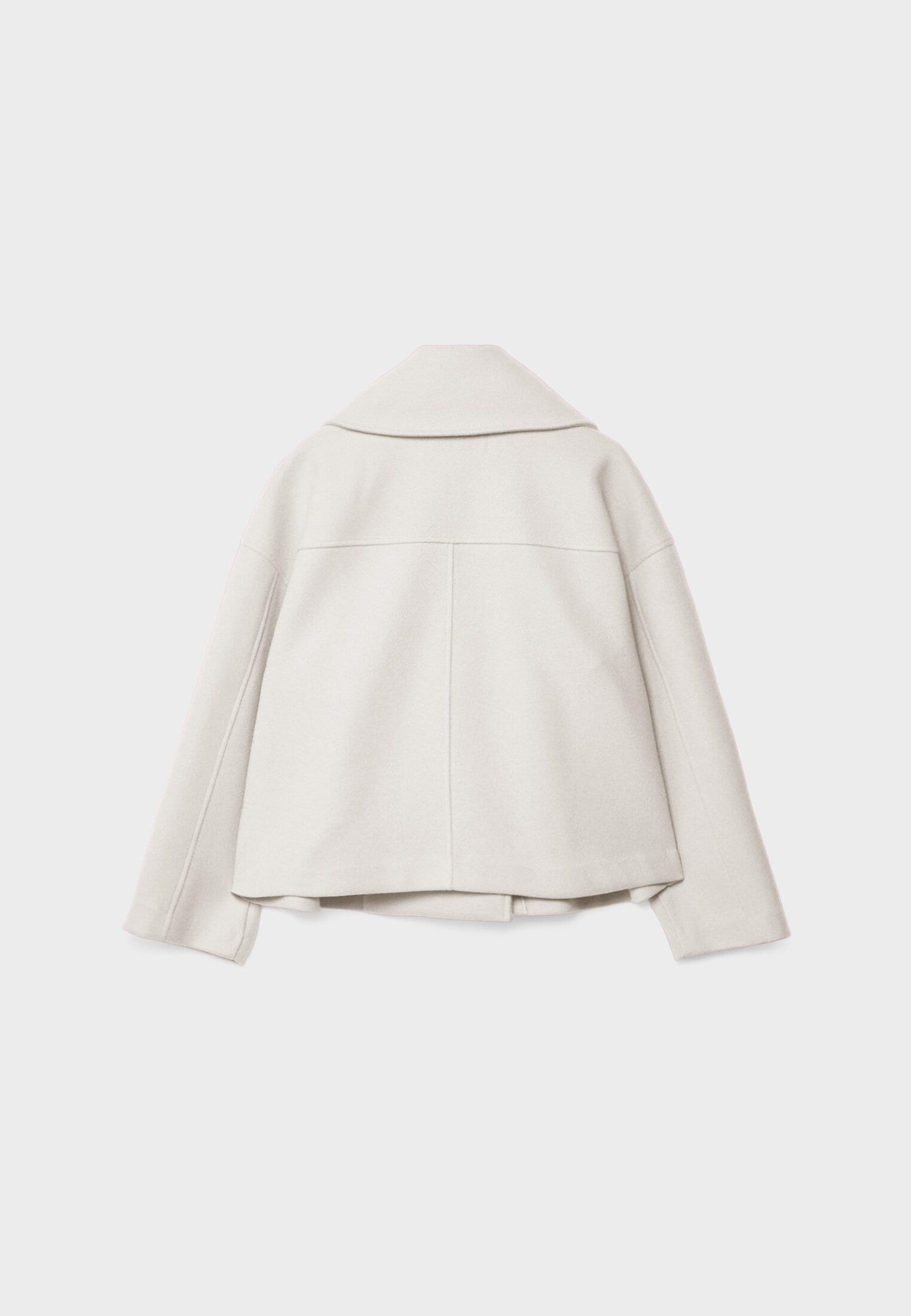 Kort Trench Coat - Dubbelknäppt kort Trench Jacket med lös passform för kvinnor-Mira Lina