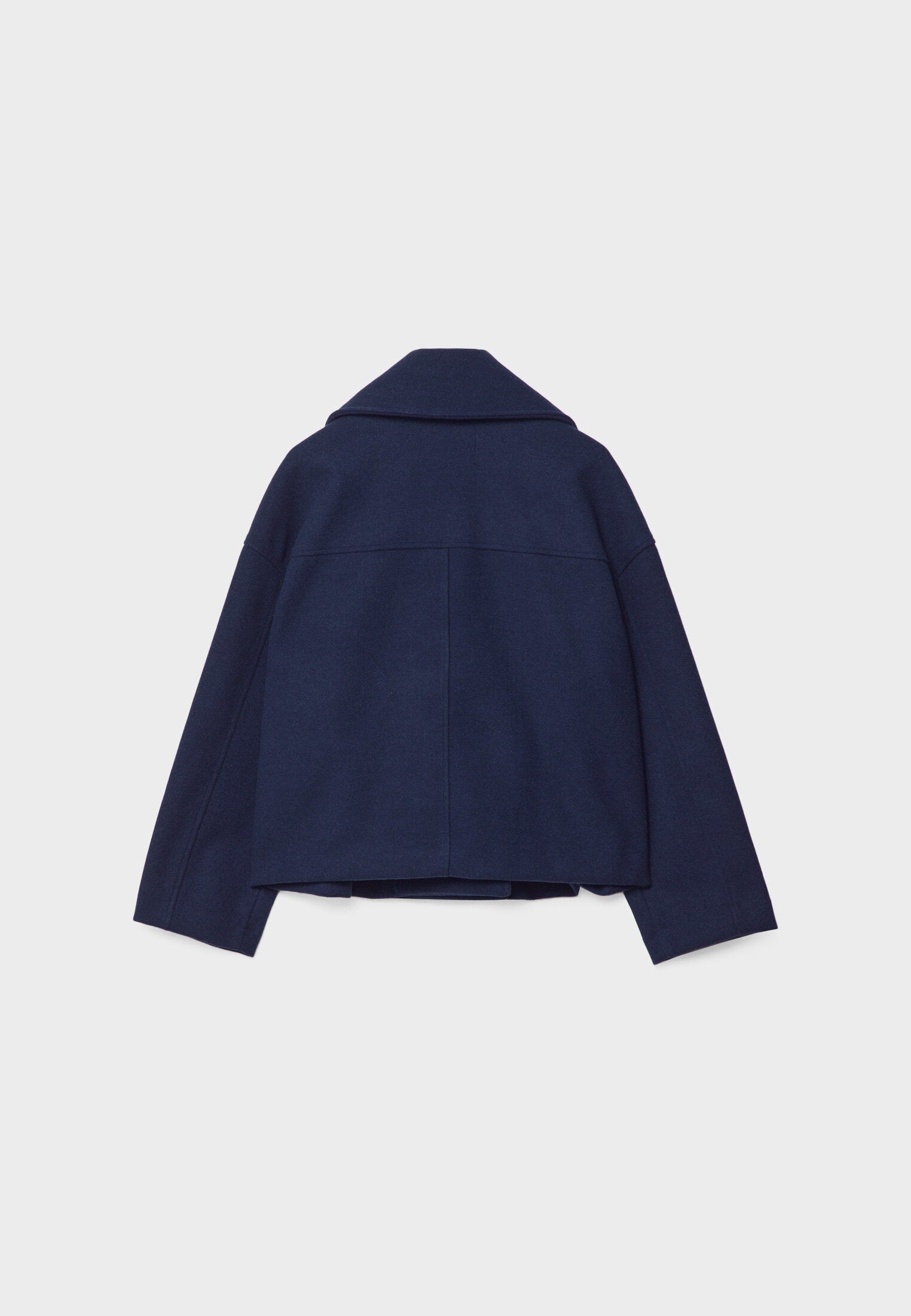 Kort Trench Coat - Dubbelknäppt kort Trench Jacket med lös passform för kvinnor-Mira Lina