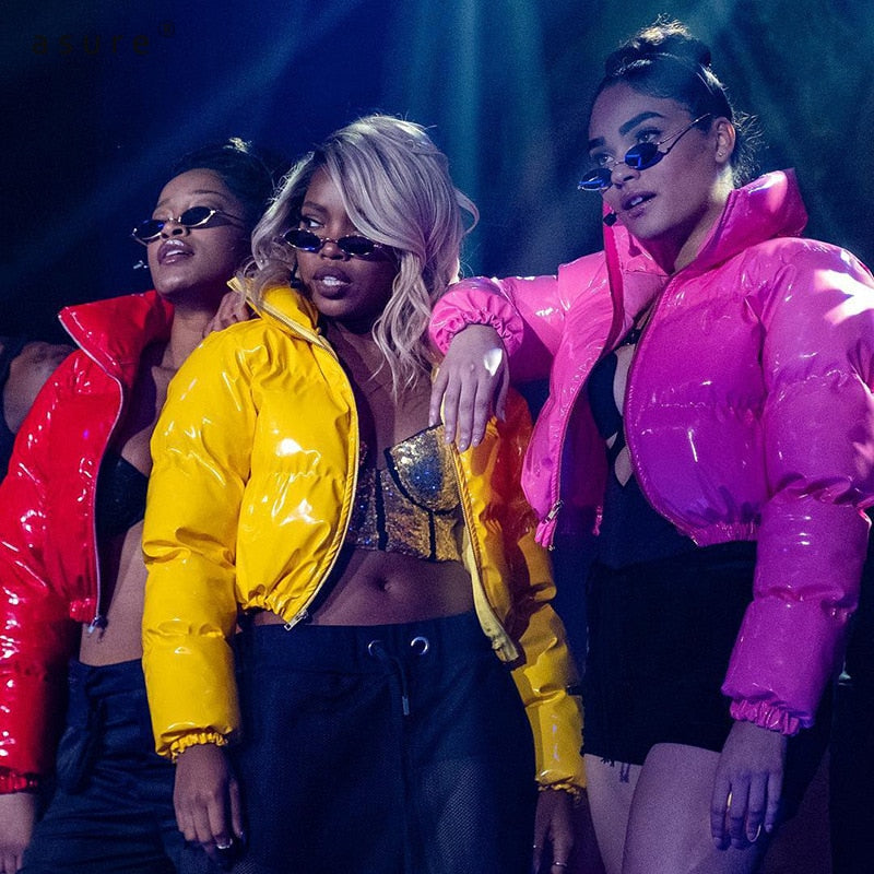 Kort pufferjacka – kort – dragkedja – vinterjacka – pufferjacka för damer-Mira Lina