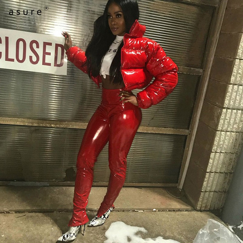 Kort pufferjacka – kort – dragkedja – vinterjacka – pufferjacka för damer-Mira Lina