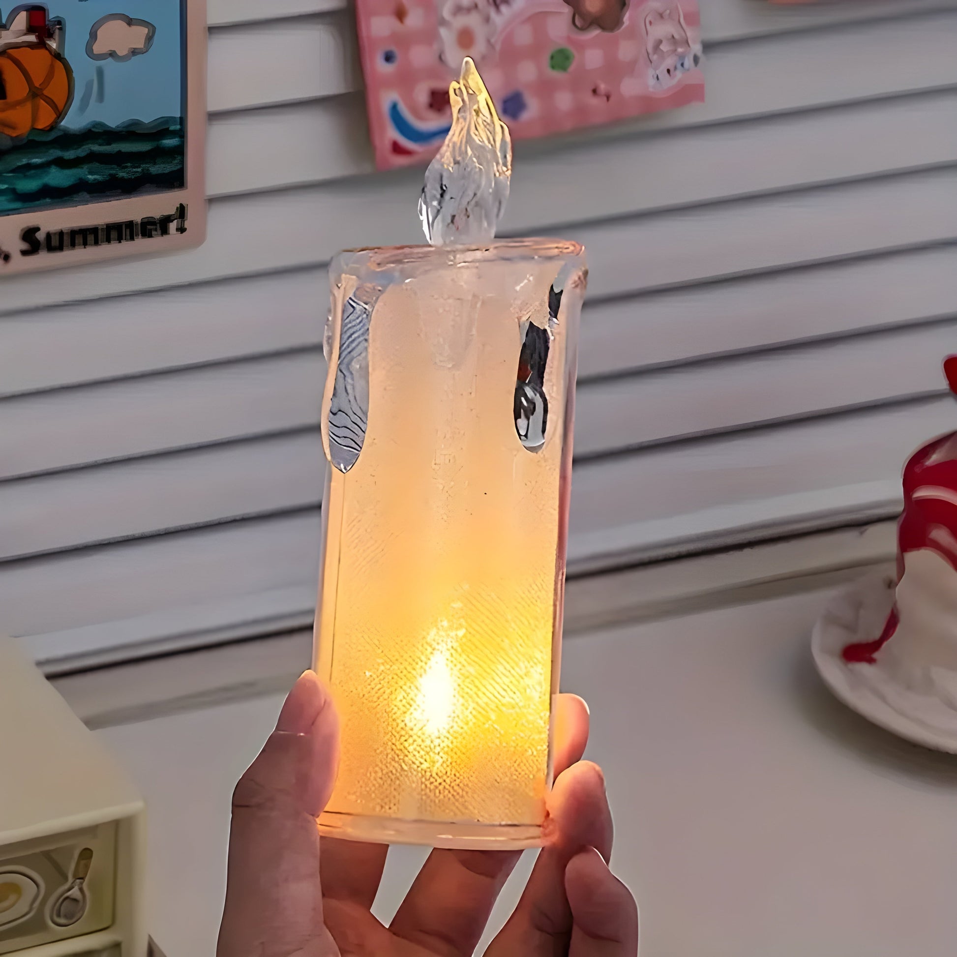 LED-ljus | Flamlösa | Pelarljus | Batteridrivna ljus | Julstearinljus-Mira Lina