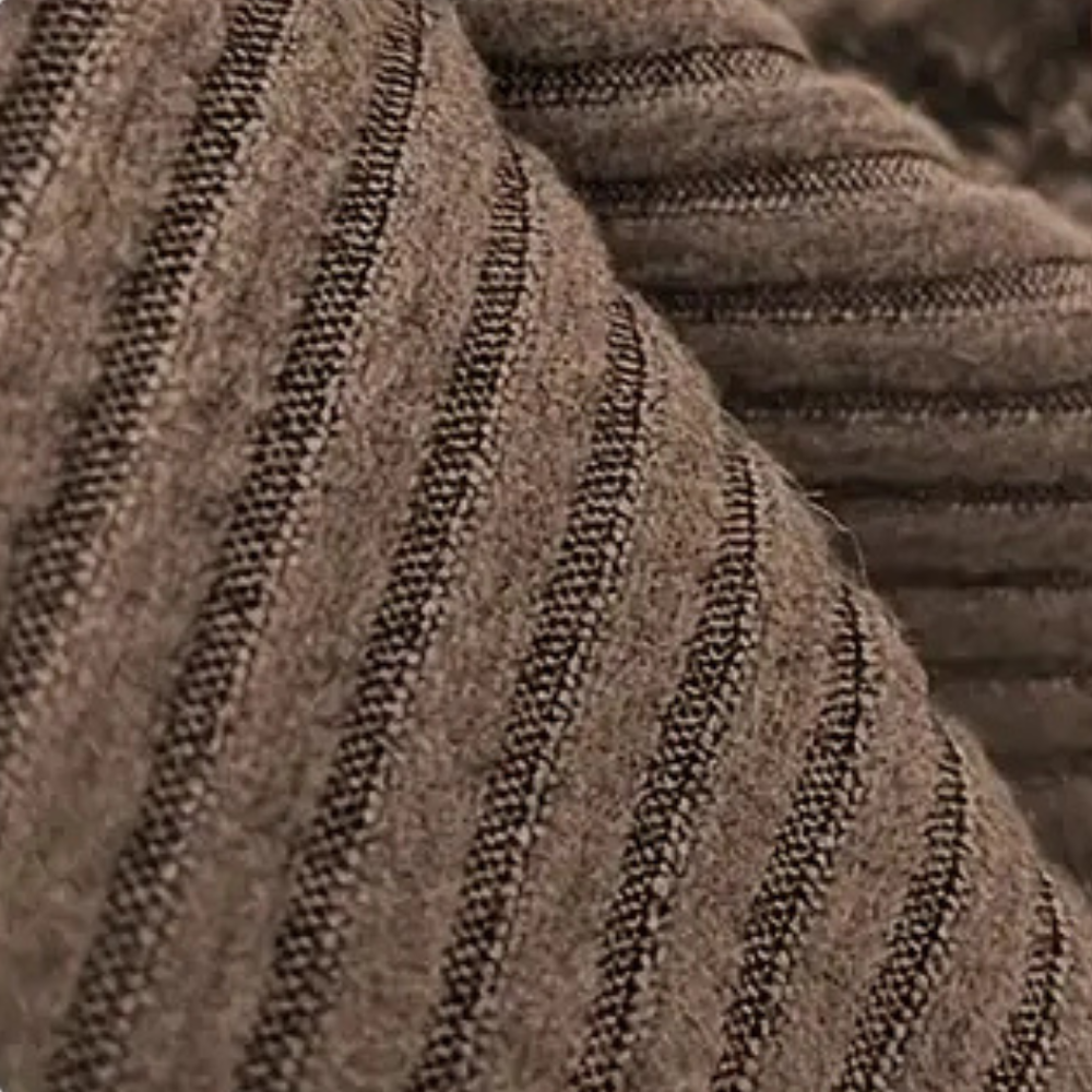 Lång kofta | Ribbstickad | Brun | Stickad kofta | Damkofta-Mira Lina