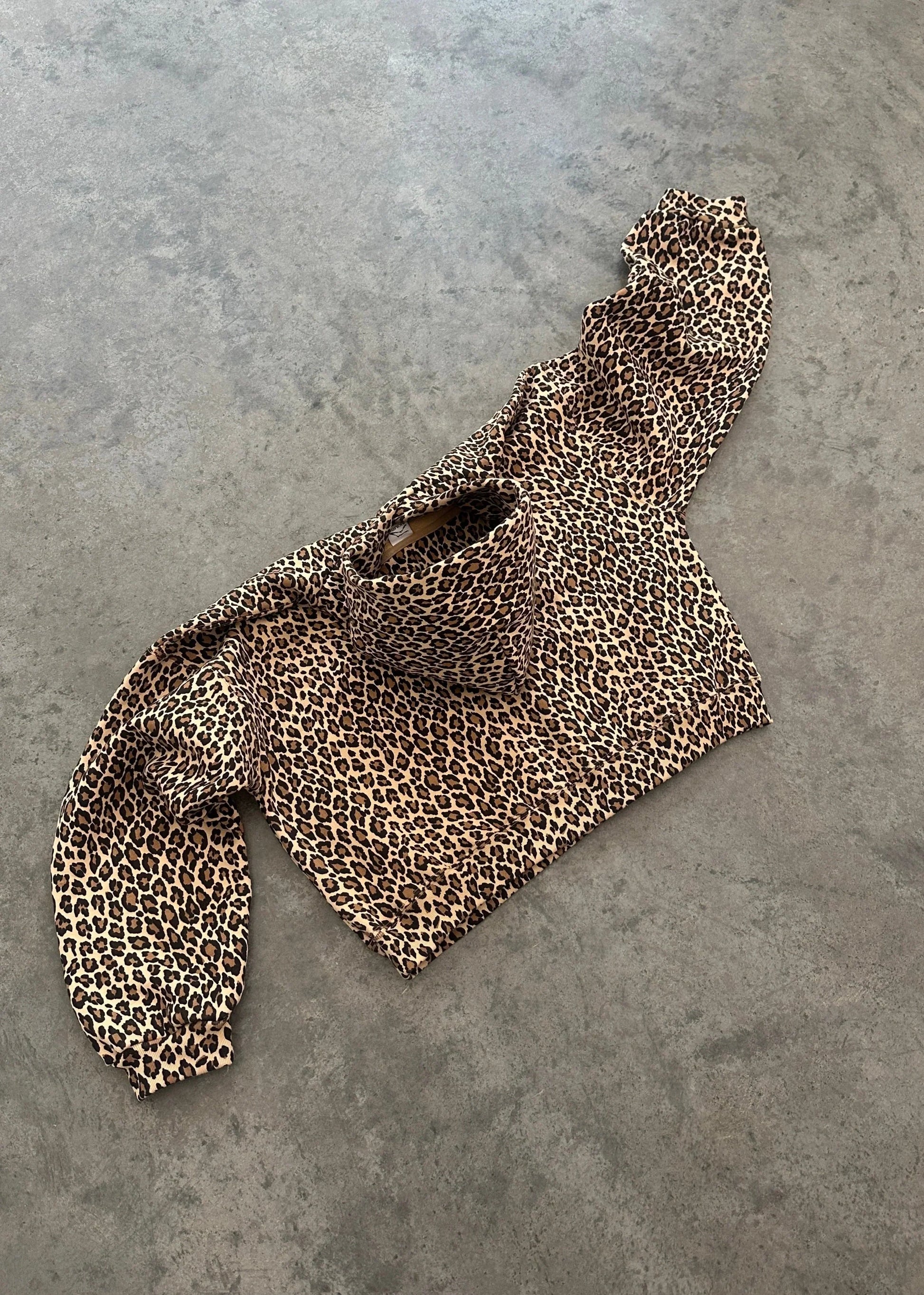 Leopard Hoodie - Bekväm - Pnaturfiberblandningover - Oversized Hoodie - Hoodie för kvinnor-Mira Lina