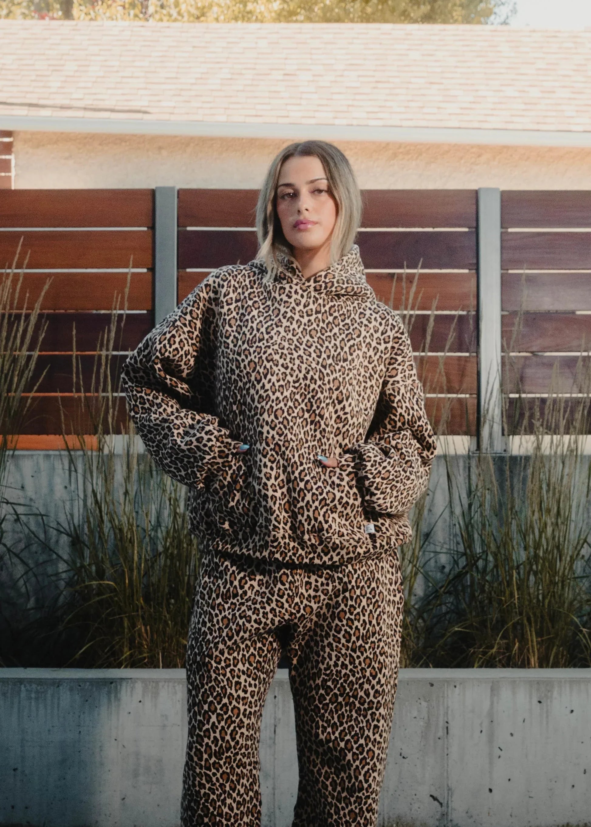 Leopard Hoodie - Bekväm - Pnaturfiberblandningover - Oversized Hoodie - Hoodie för kvinnor-Mira Lina