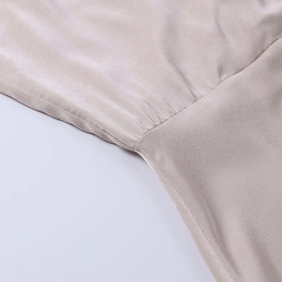 Maxiklänning | V-hals | Slits | Elegant klänning | Festklänning-Mira Lina