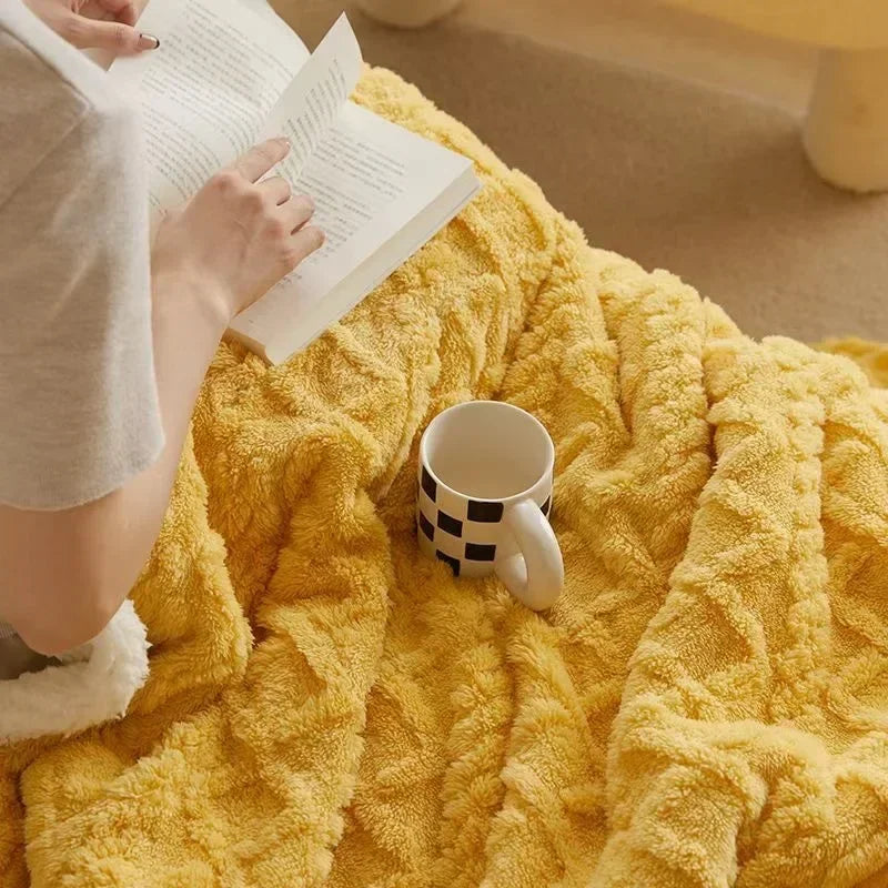 Mysig sherpafilt - Fluffig - Vinter - Plushfilt - Fleecefilt-Mira Lina