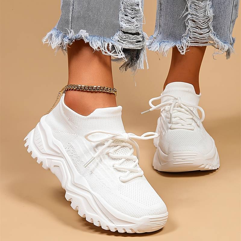 Ortopediska träningsskor | Chunky | Mesh | Slip-On Sneakers | Träningsskor för damer-Mira Lina