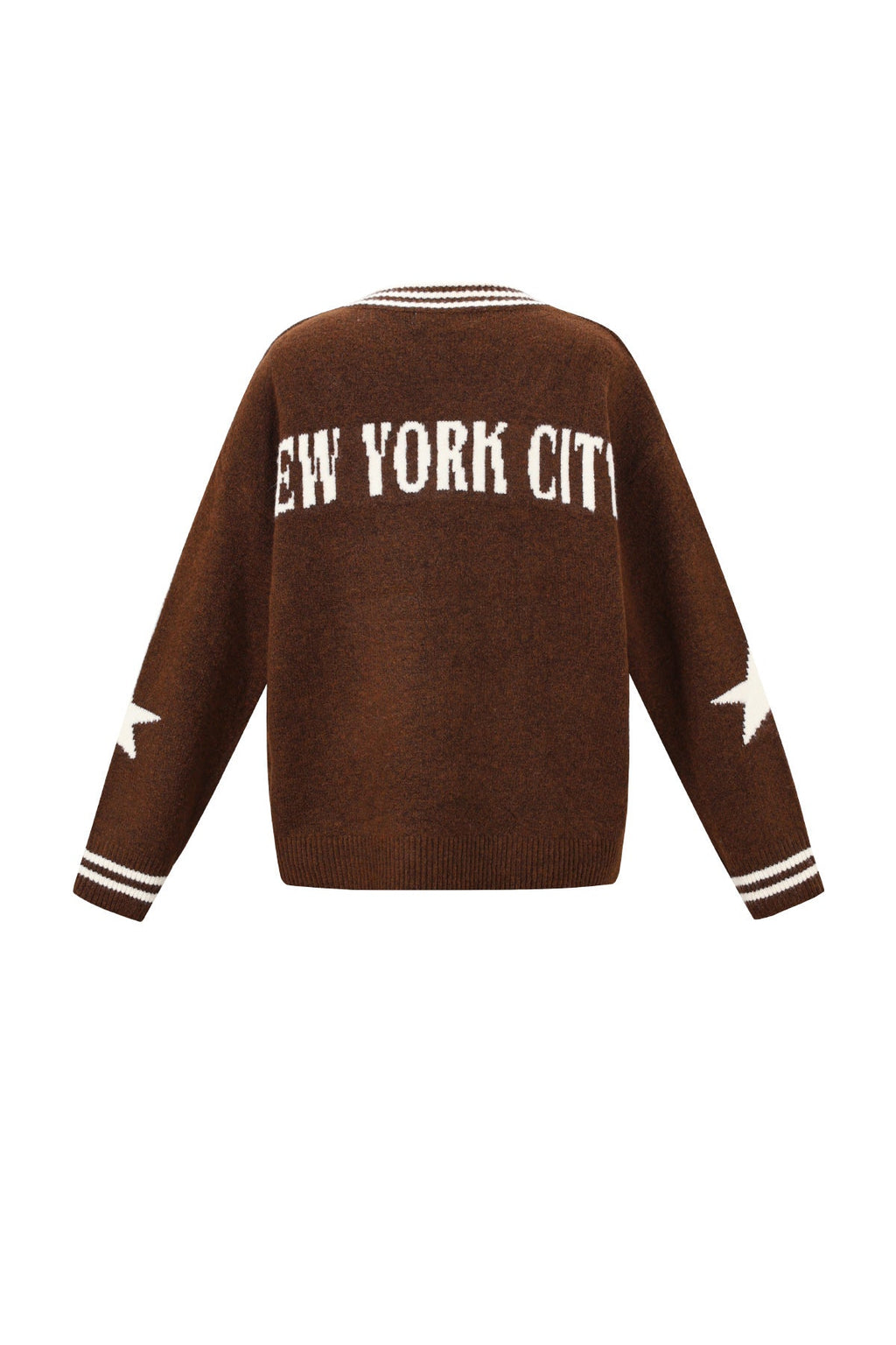 Överdimensionerad Tröja | NYC | V-ringad | Stickad tröja | Stickade plagg för damer-Mira Lina