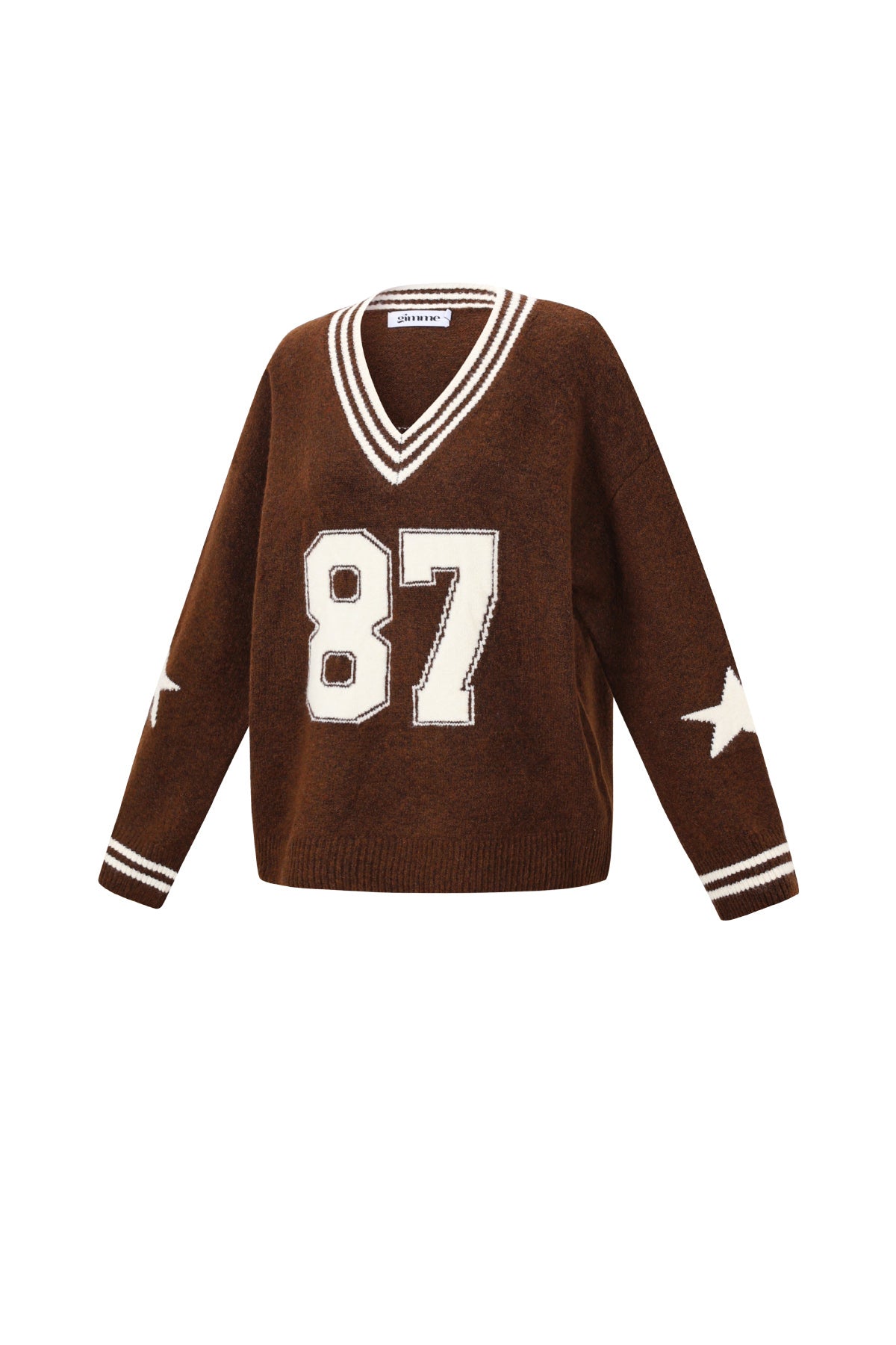 Överdimensionerad Tröja | NYC | V-ringad | Stickad tröja | Stickade plagg för damer-Mira Lina