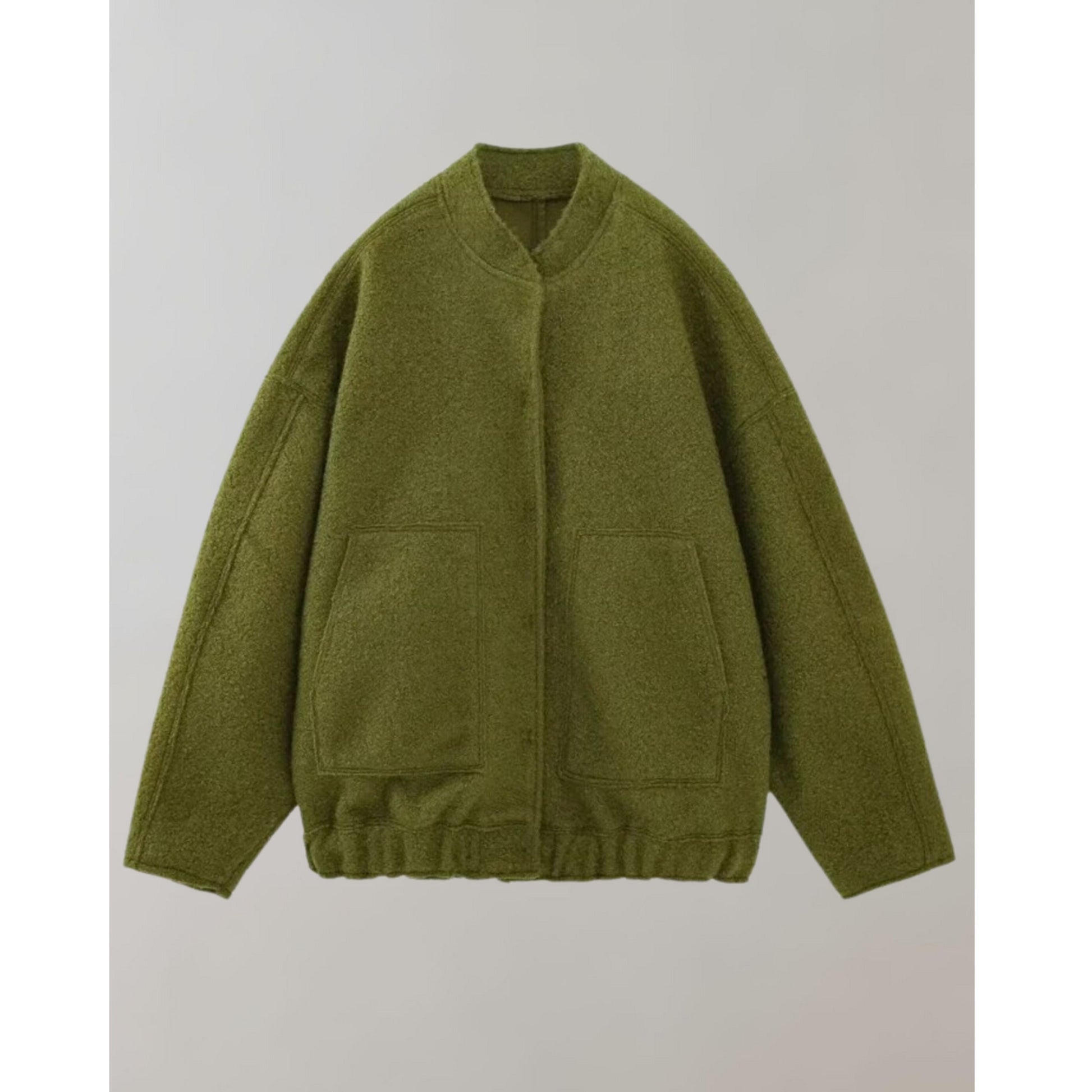 Oversized Bomberjacka | Knappslå | Fickor | Oversized Jacka | Damjacka-Mira Lina