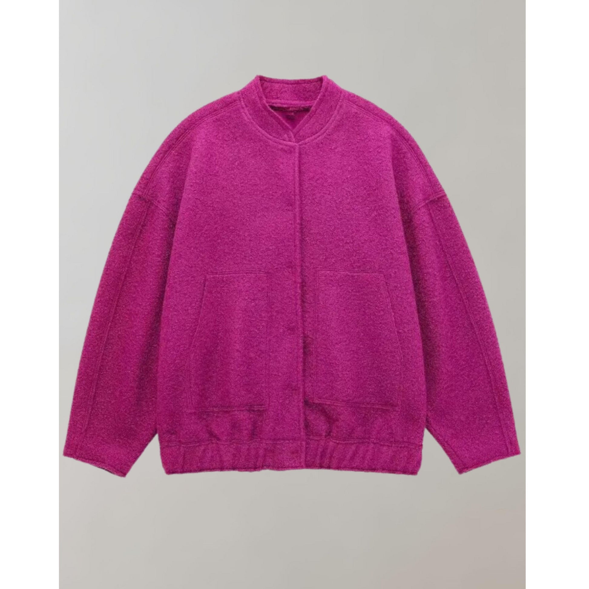 Oversized Bomberjacka | Knappslå | Fickor | Oversized Jacka | Damjacka-Mira Lina